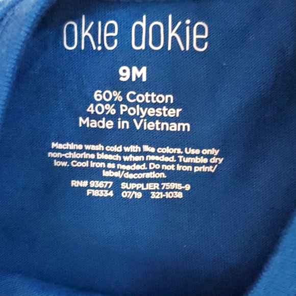 NWT Okie Dokie 9M Shirt - Picture 3 of 3